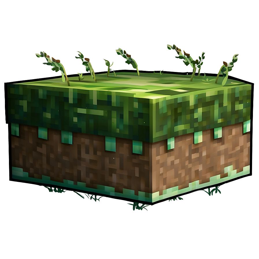 Shaded Minecraft Grass Block Png 73 PNG Image