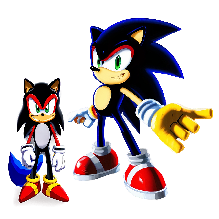 Shadow The Hedgehog With Sonic And Knuckles Png Eqh PNG Image