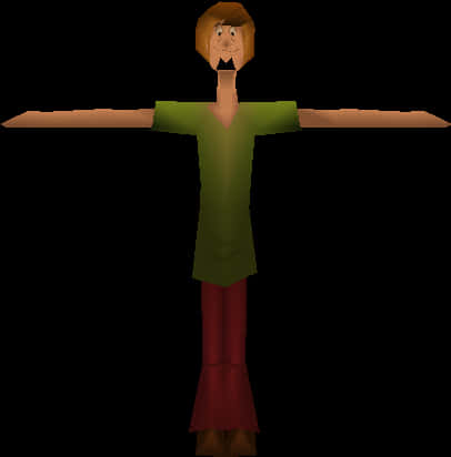 Shaggy Rogers3 D Model PNG Image