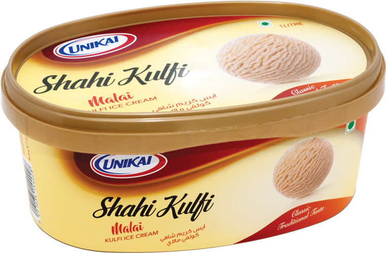 Shahi Kulfi Malai Ice Cream Container PNG Image