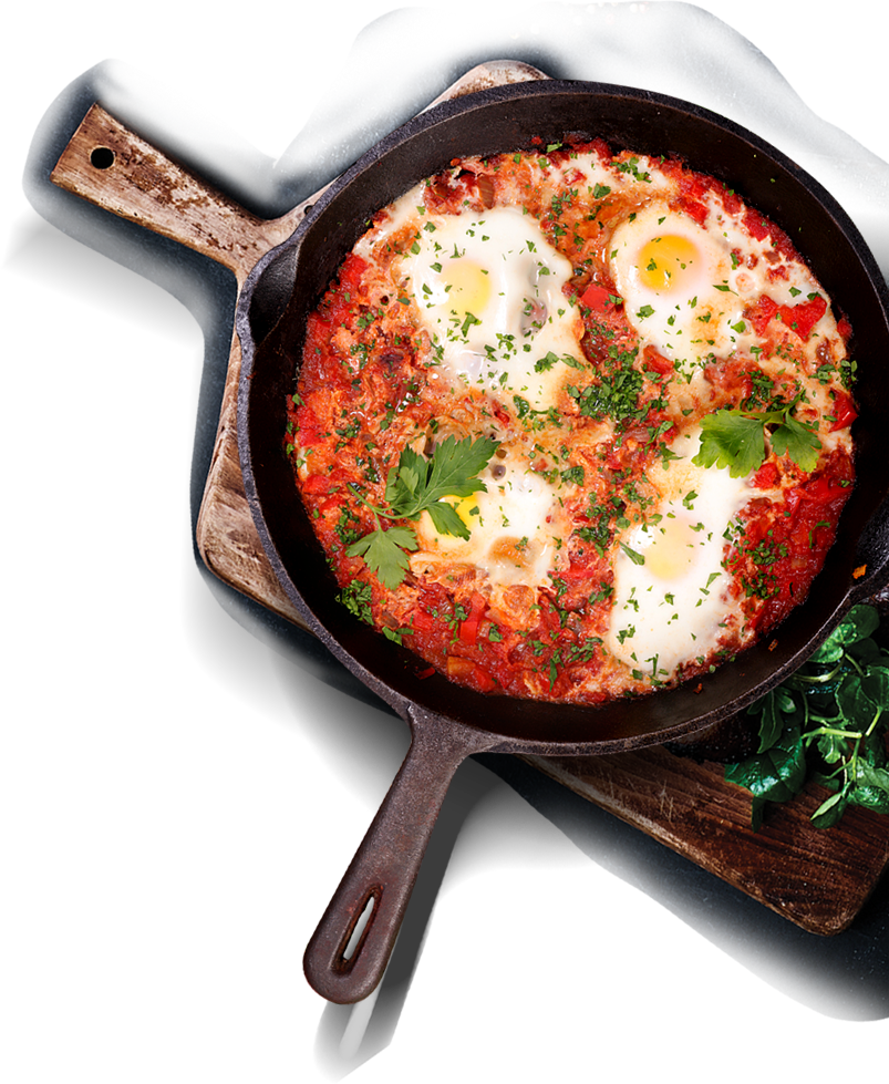 Shakshukain Cast Iron Skillet PNG Image