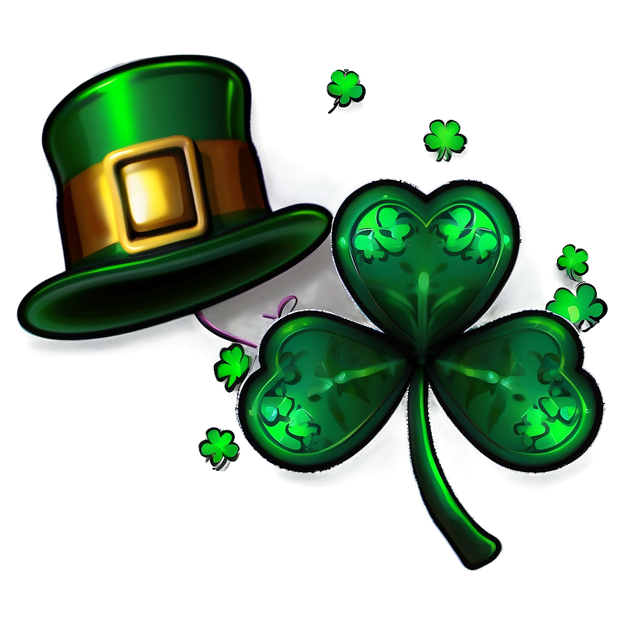 Shamrock And Leprechaun Hat Png 05242024 PNG Image