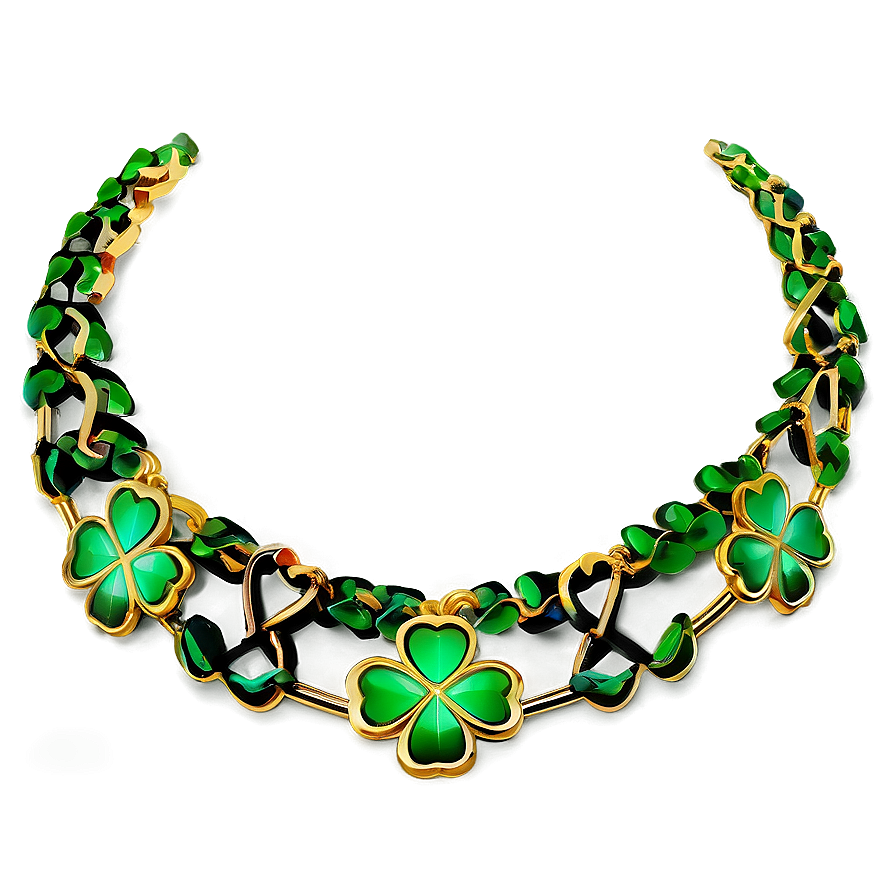 Shamrock Chain Necklace Png 4 PNG Image