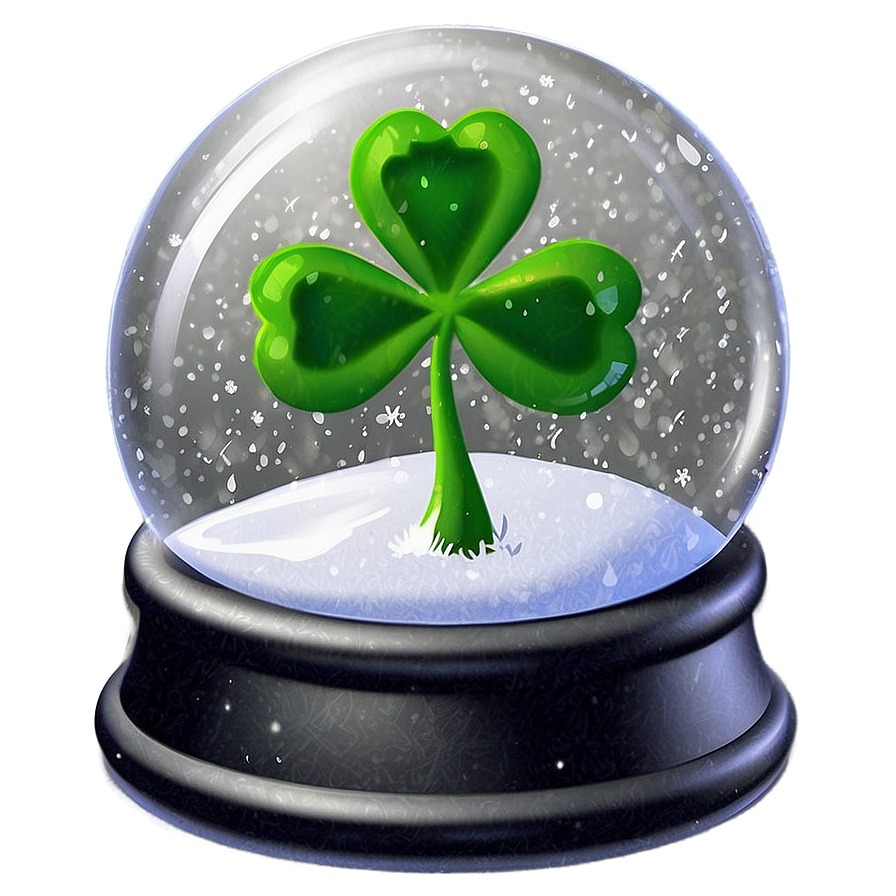 Shamrock In Snow Globe Png Uwb24 PNG Image