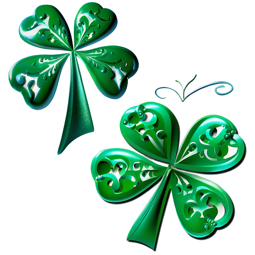 Shamrock With Scroll Png 05242024 PNG Image