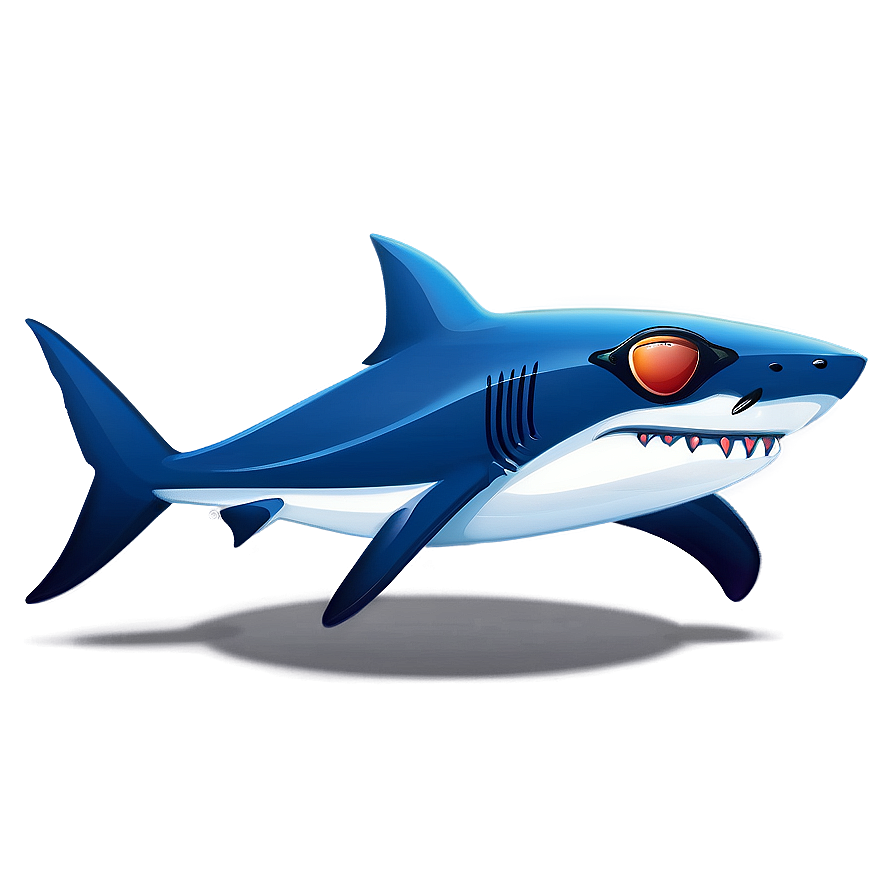 Shark Cartoon With Sunglasses Png Qwx24 PNG Image