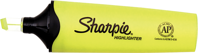 Sharpie Yellow Highlighter PNG Image