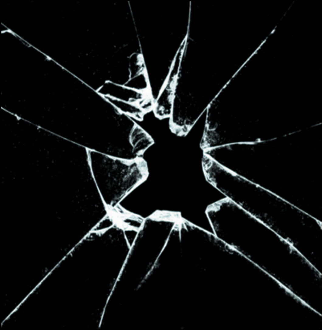 Shattered Glass Closeup PNG Image