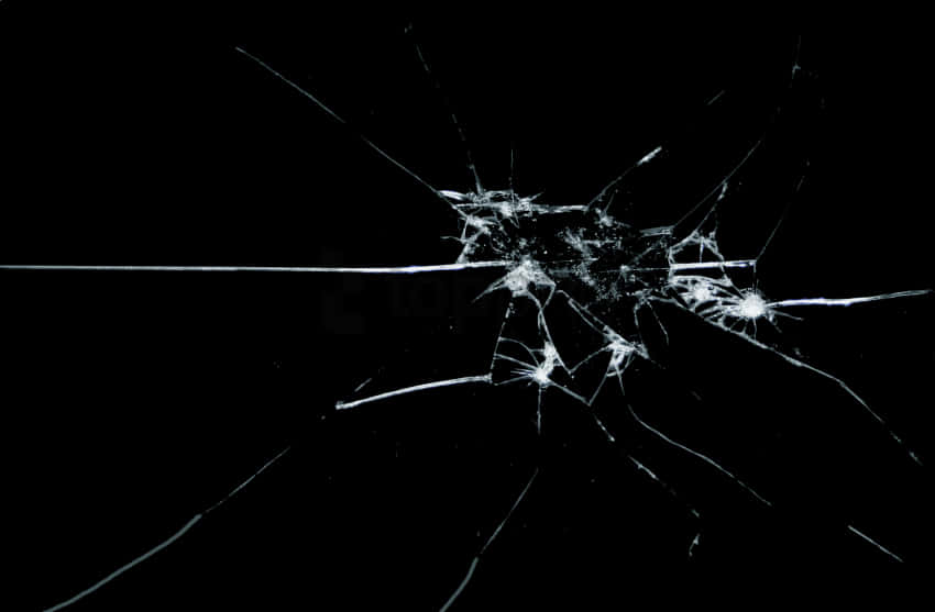 Shattered Glass Dark Background PNG Image