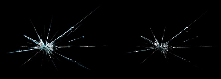 Shattered Glass Dual Cracks PNG Image