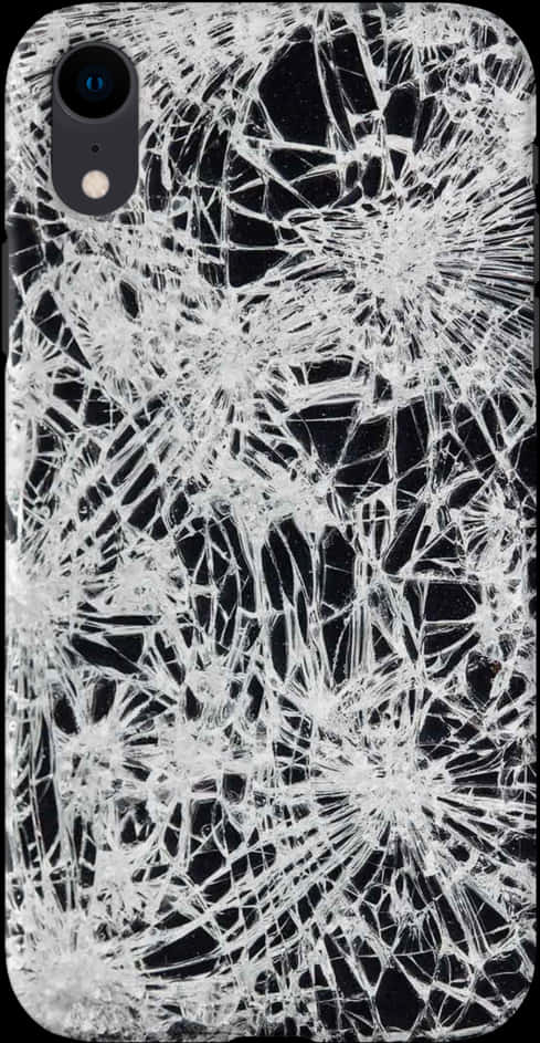 Shattered Smartphone Screen PNG Image