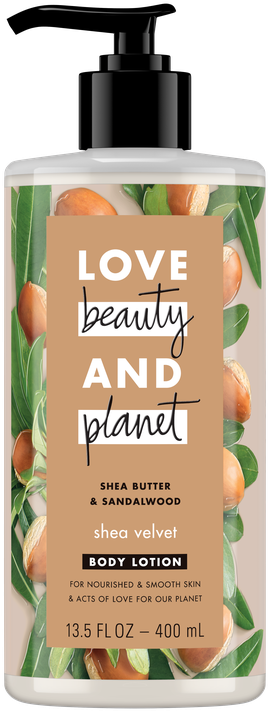 Shea Butter Sandalwood Body Lotion Bottle PNG Image