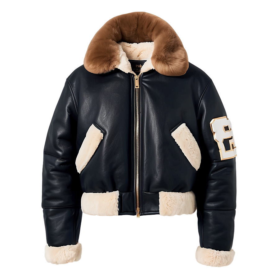 Shearling Collar Bomber Png 81 PNG Image