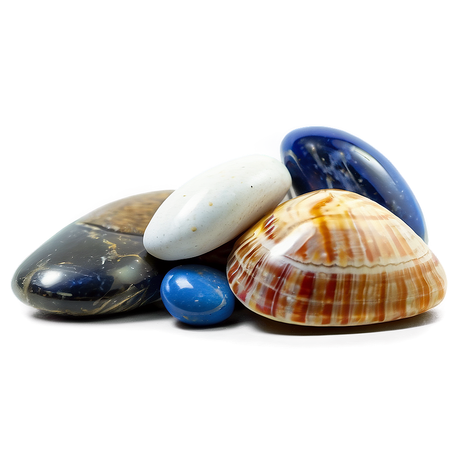 Shell And Beach Pebbles Png Gpx45 PNG Image