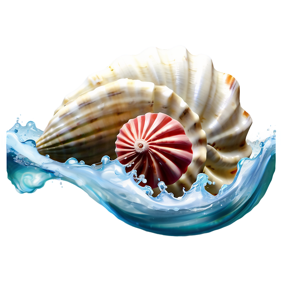 Shells In Ocean Waves Png Hwm PNG Image