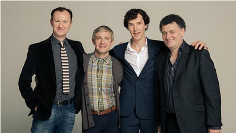 Sherlock Cast Group Portrait PNG Image