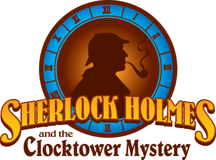 Sherlock Holmes Clocktower Mystery Logo PNG Image