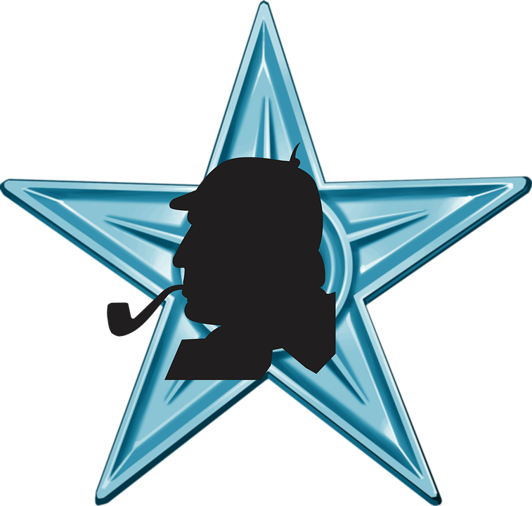 Sherlock Holmes Silhouette Star PNG Image