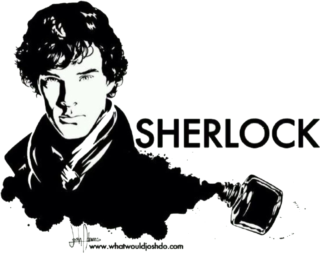 Sherlock Silhouette Artwork PNG Image