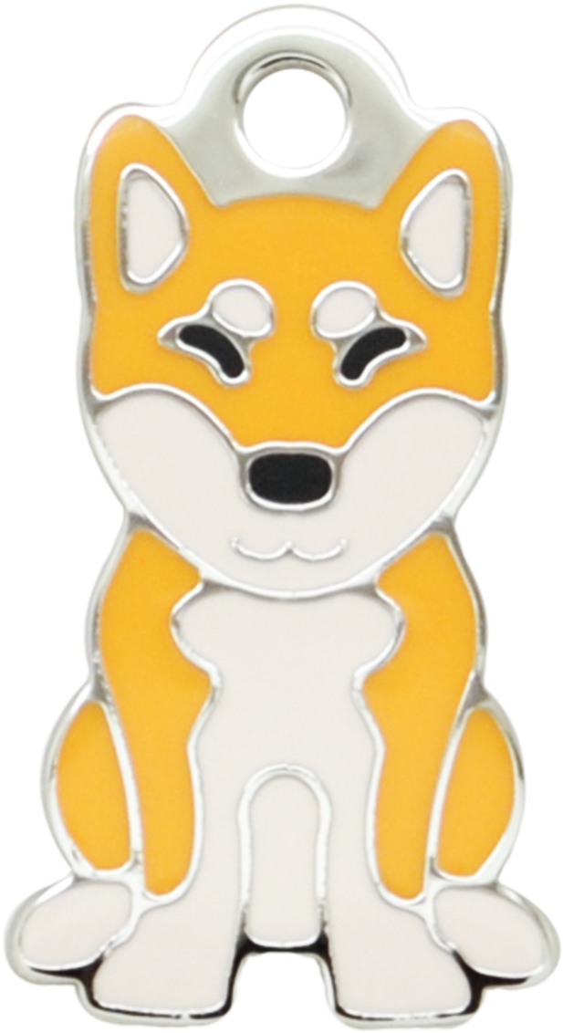 Shiba Inu Keychain Design PNG Image