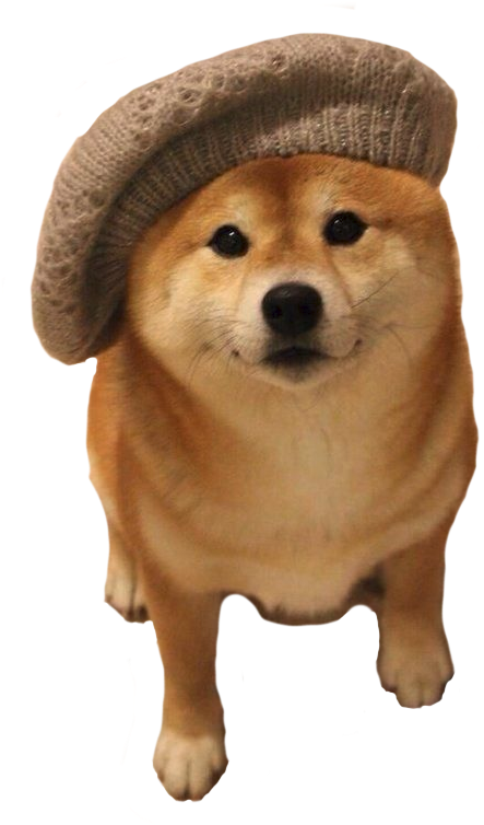 Shiba Inu Wearing Beret PNG Image