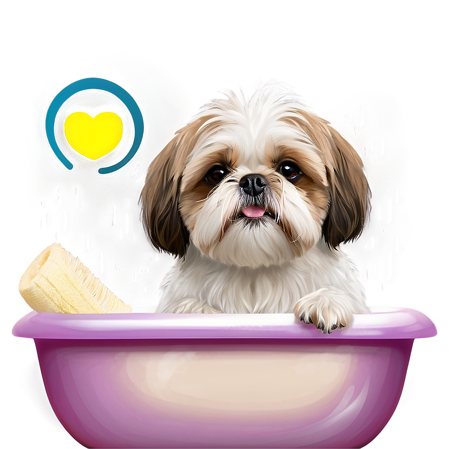 Shih Tzu Bath Time Png Cme PNG Image