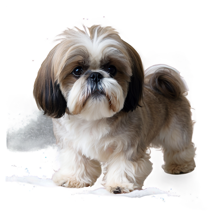 Shih Tzu In Snow Png Nbg PNG Image