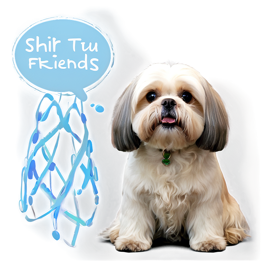 Shih Tzu Making Friends Png Ubb66 PNG Image