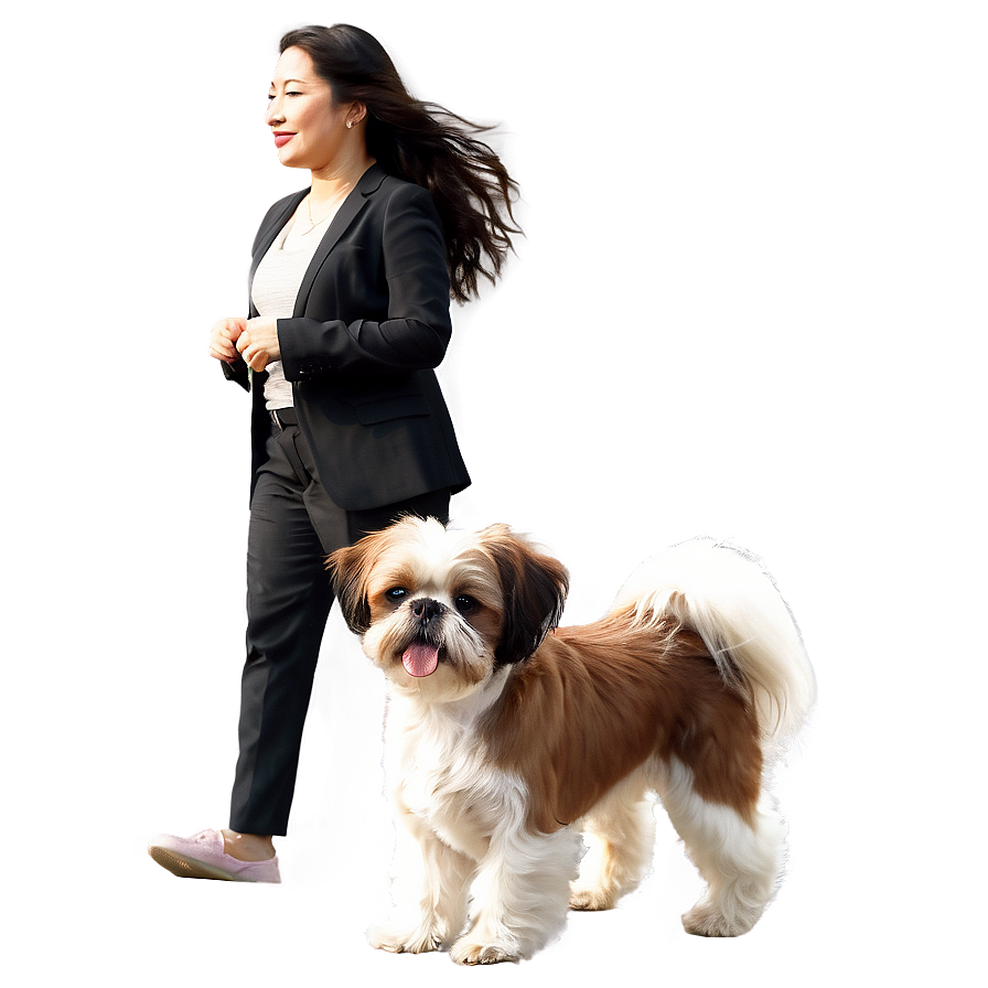 Shih Tzu On Walk Png 7 PNG Image