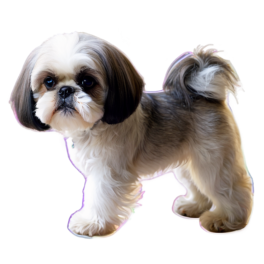 Shih Tzu With Colorful Background Png Yjb37 PNG Image