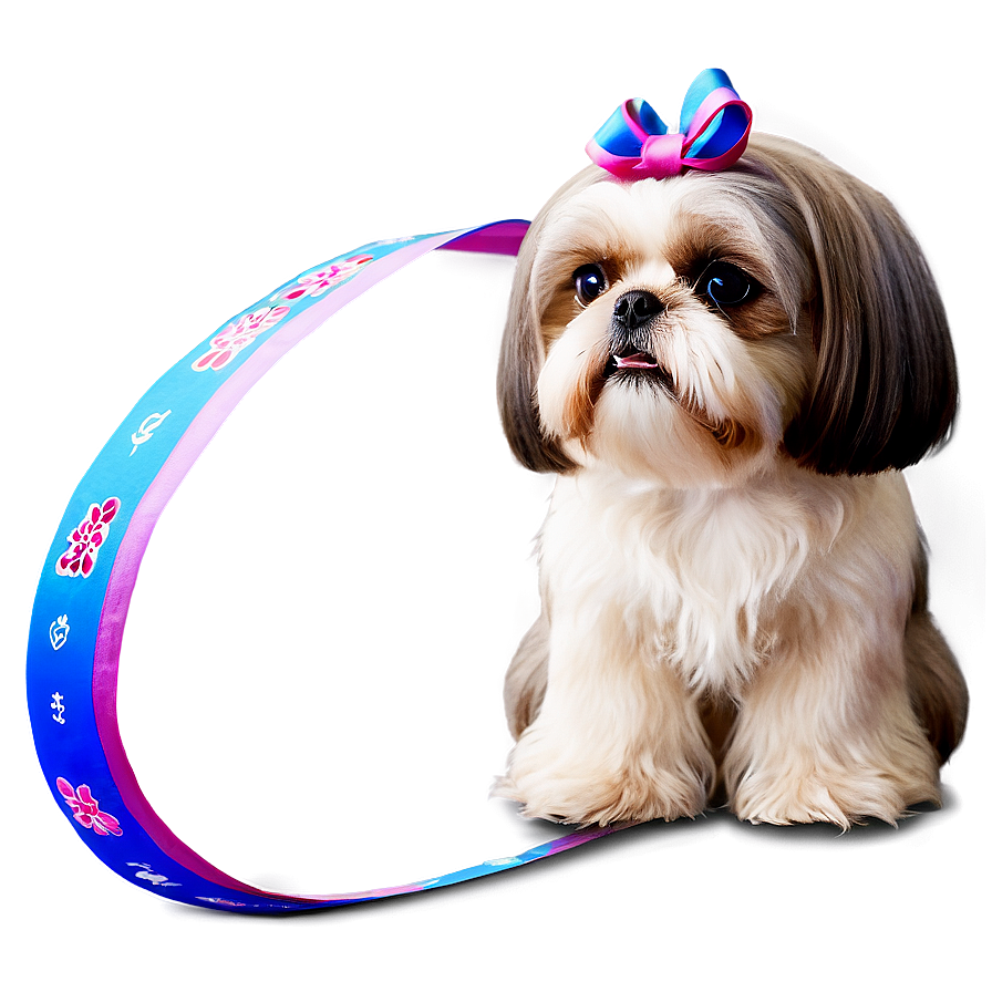 Shih Tzu With Ribbon Png 06242024 PNG Image