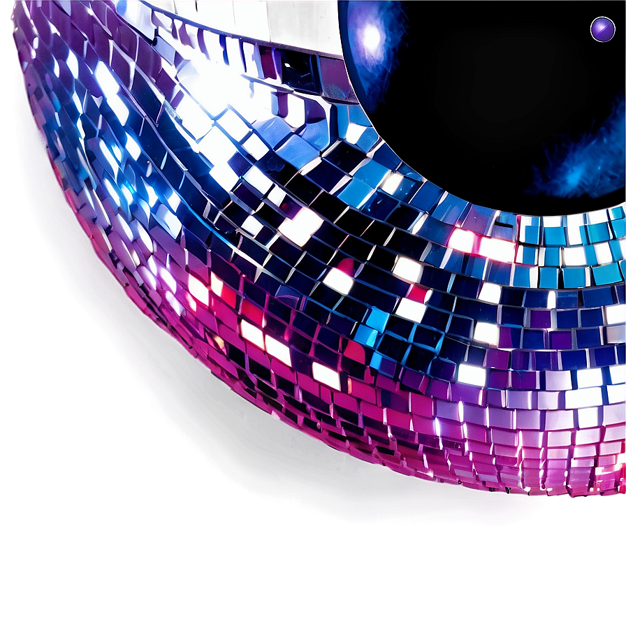 Shimmering Disco Ball Closeup PNG Image