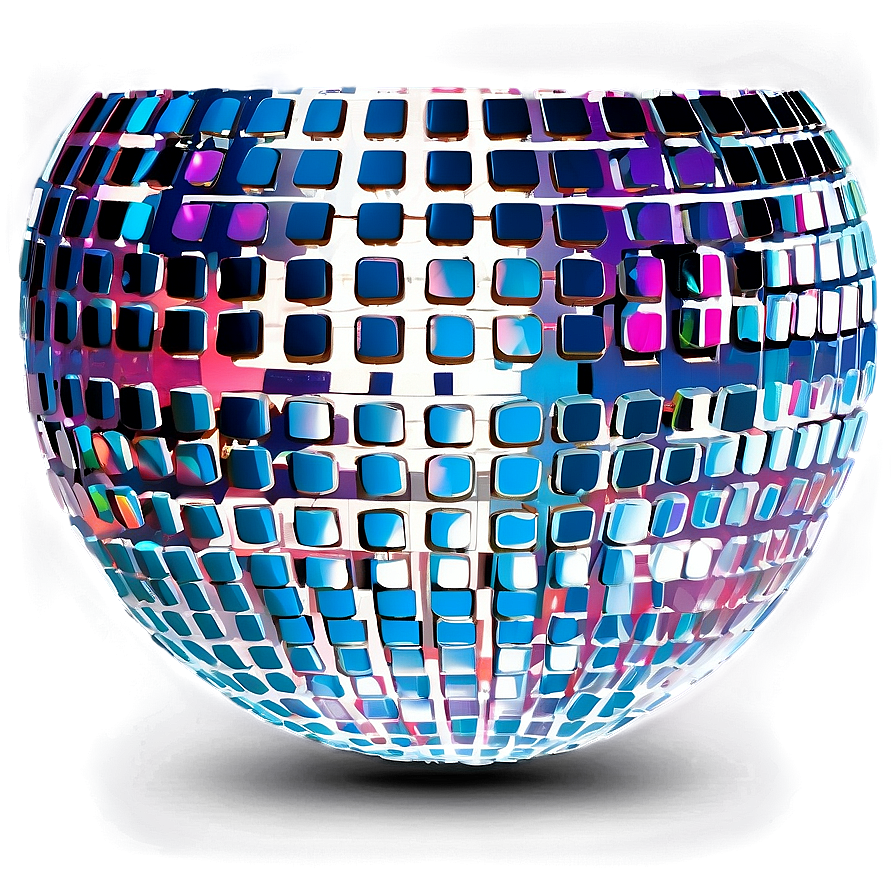 Shimmering Disco Ball Illustration PNG Image