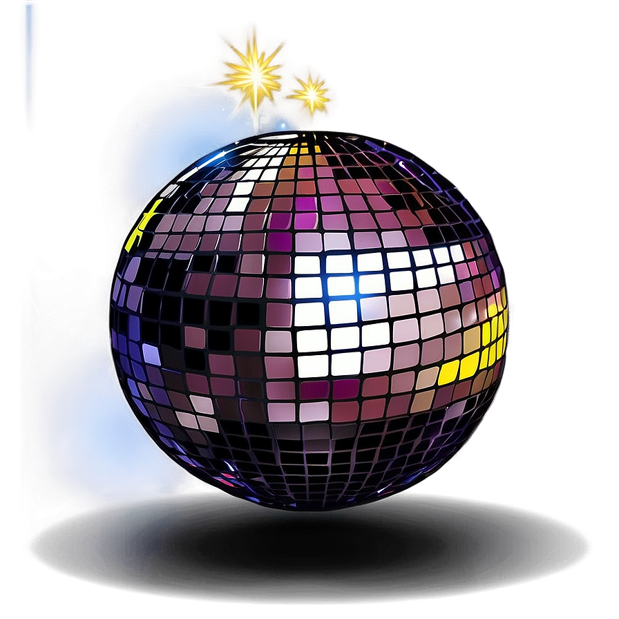 Shimmering Disco Ball Illustration PNG Image