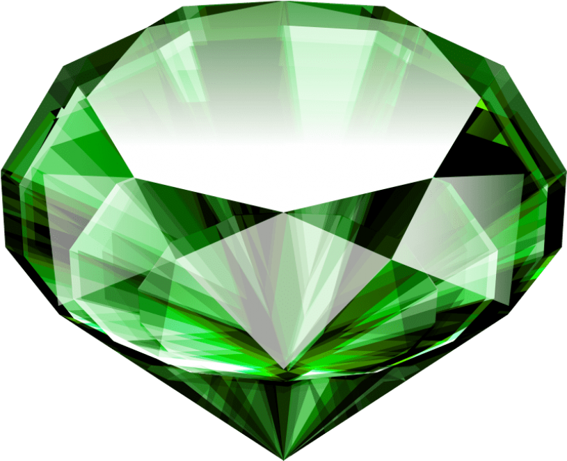 Shimmering Emerald Gemstone.png PNG Image