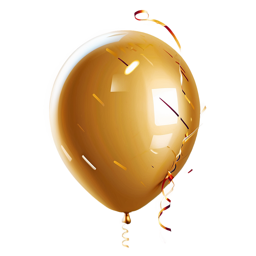 Shimmering Gold Balloon Png Quo PNG Image