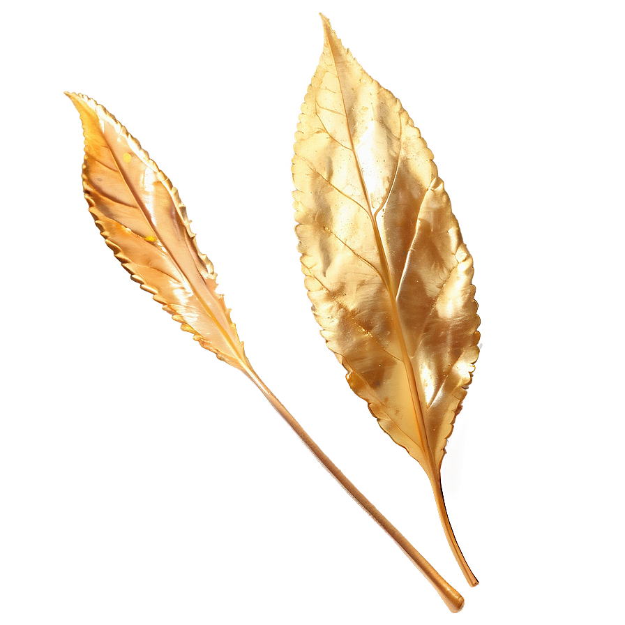 Shimmering Gold Leaf Of Autumn Png Ccf52 PNG Image