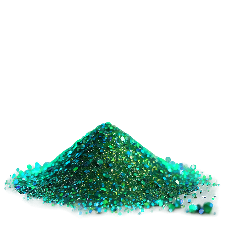 Shimmering Green Glitter Dust Png Bla PNG Image