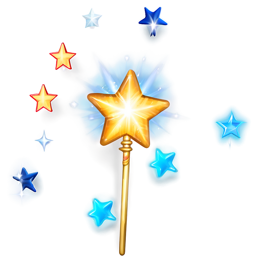 Shimmering Star Wand Png Rki PNG Image