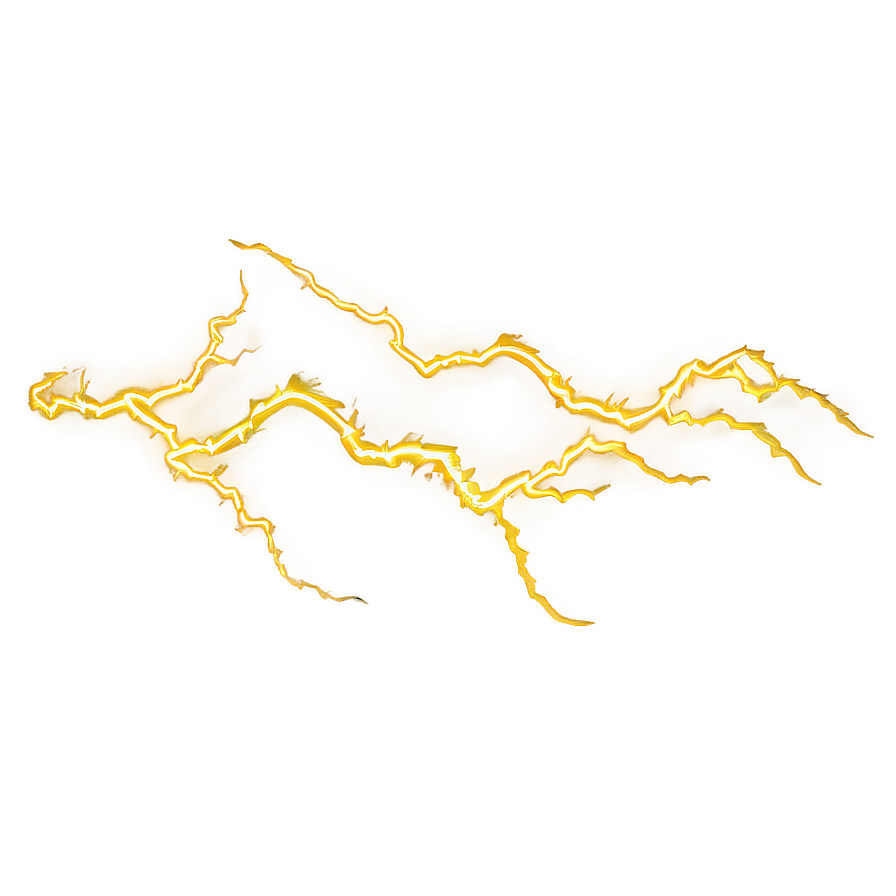 Shimmering Yellow Lightning Png 06132024 PNG Image