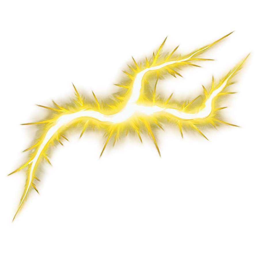 Shimmering Yellow Lightning Png Sfl48 PNG Image