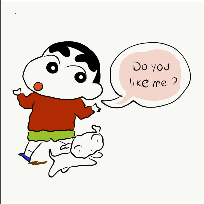 Shin Chan Asking Question PNG Image