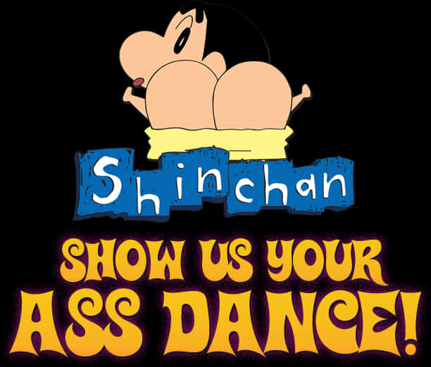 Shinchan Ass Dance Graphic PNG Image