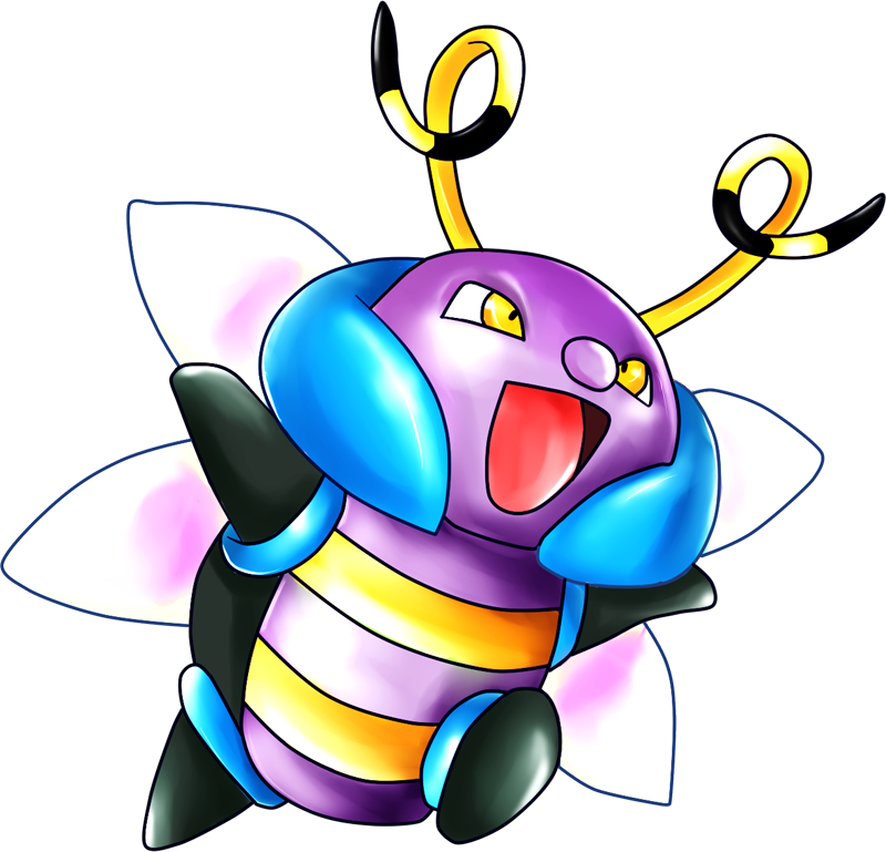 Shiny Beedrill Pokemon Art PNG Image