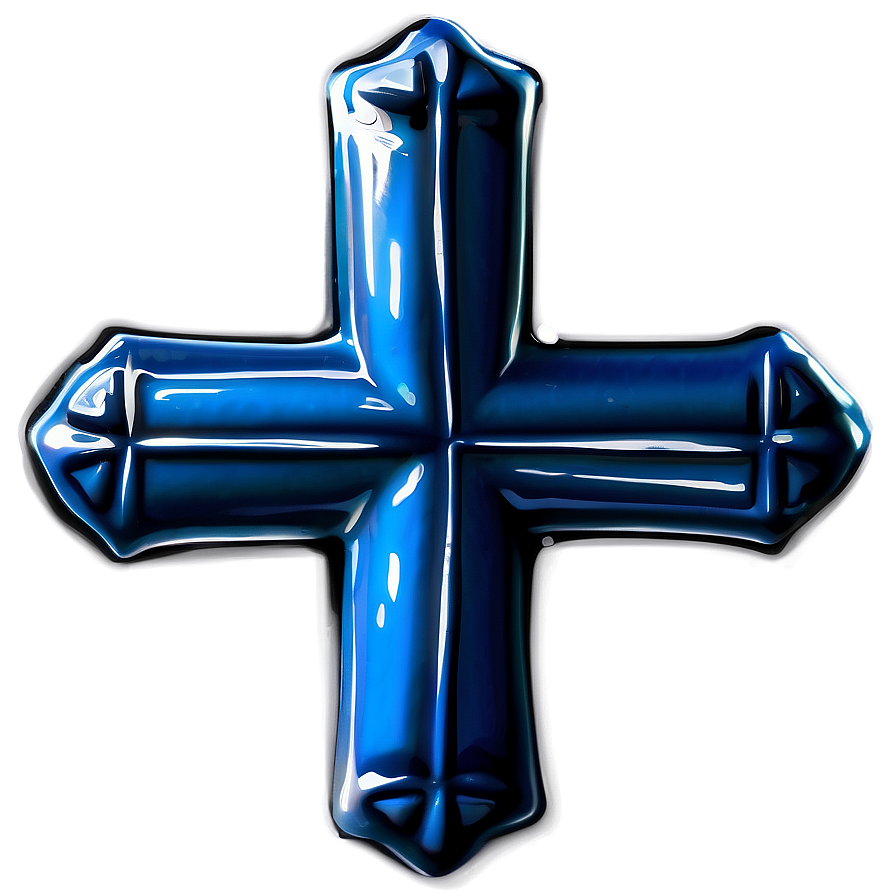 Shiny Blue Cross Symbol Png Cou21 PNG Image