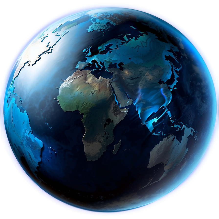 Shiny Blue Planet Artwork Png 06292024 PNG Image