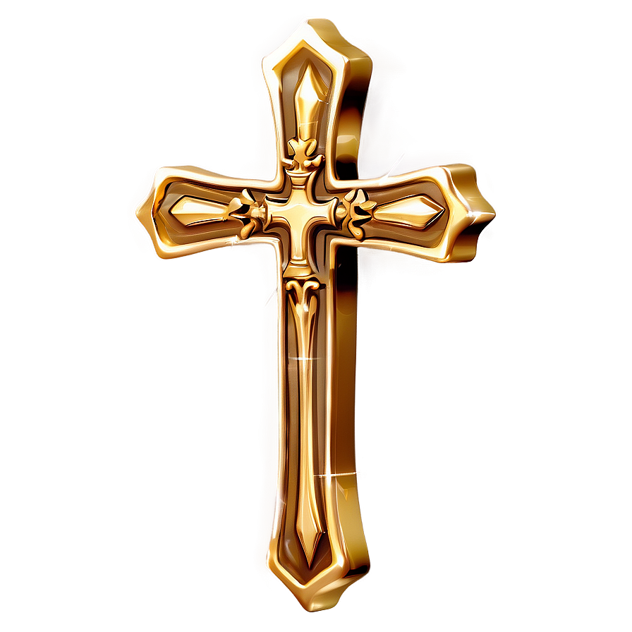 Shiny Cross Outline Png Kqy PNG Image