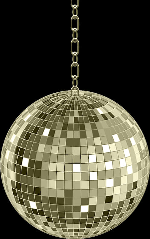 Shiny Disco Ball Hanging PNG Image