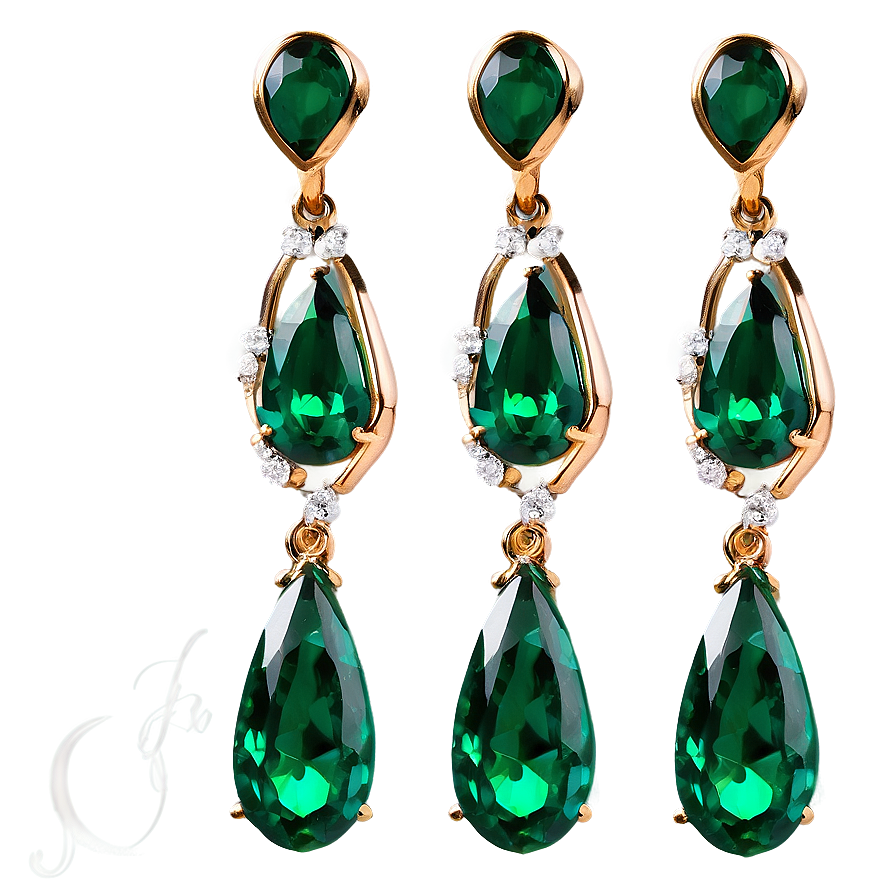 Shiny Emerald Earring Png Apr93 PNG Image