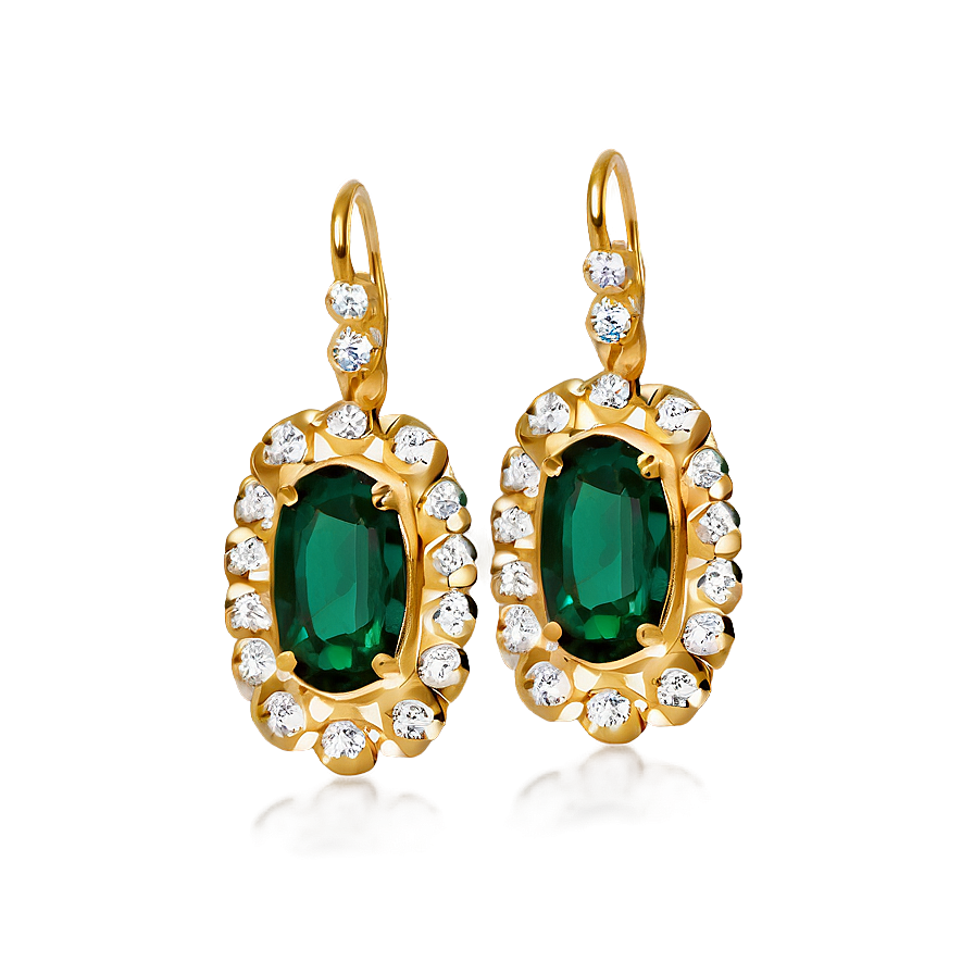 Shiny Emerald Earring Png Tmr82 PNG Image